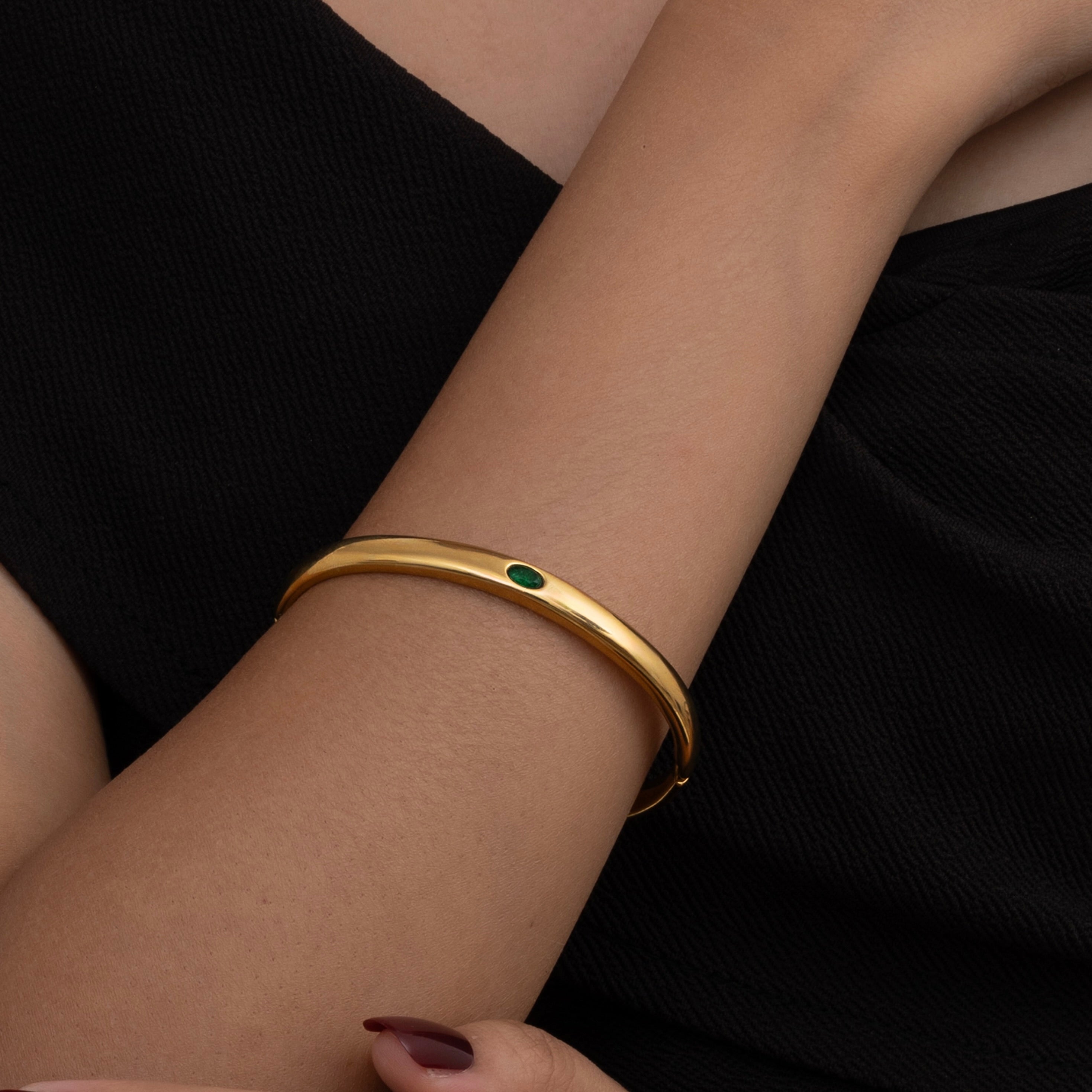 Petite Emerald Cuff