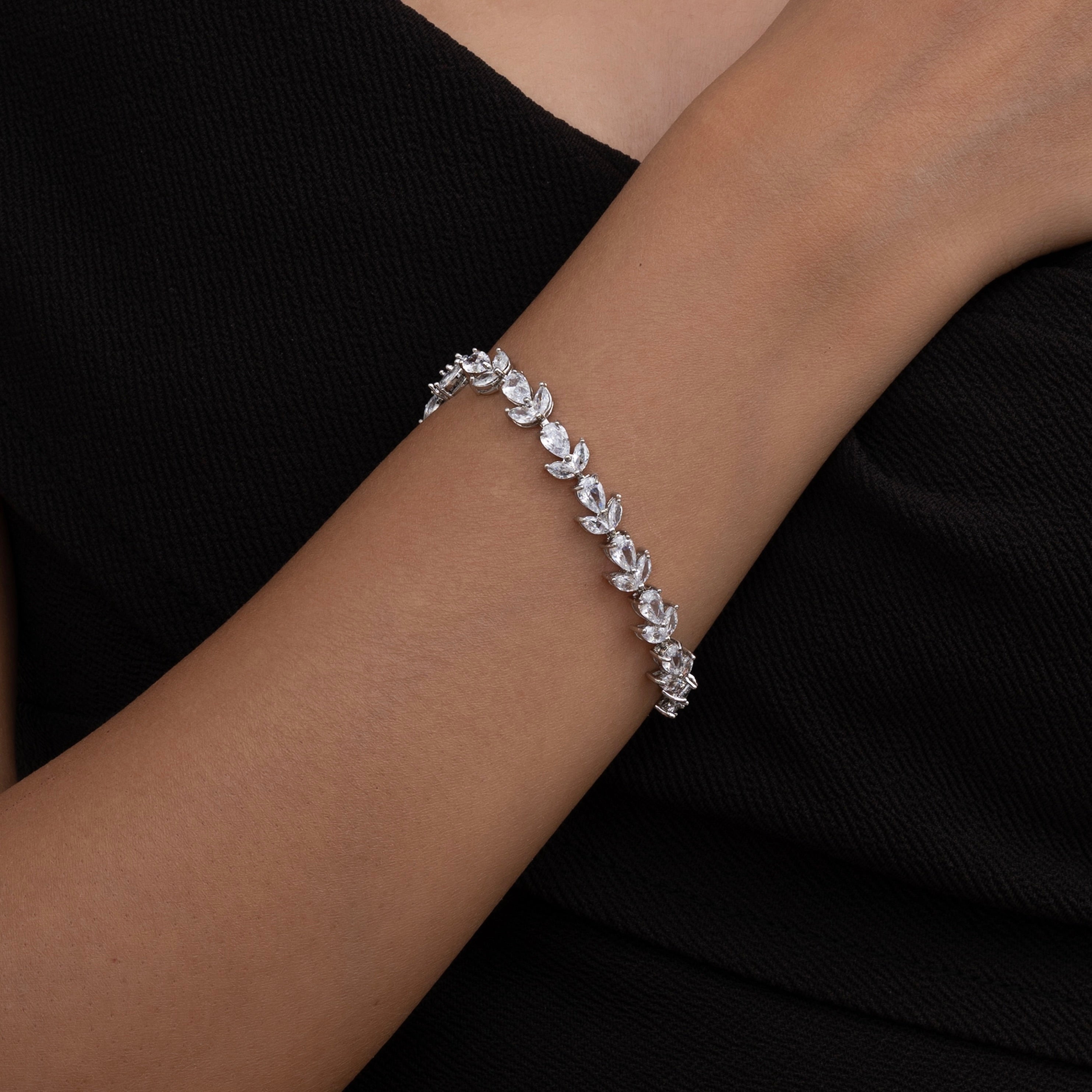 Floral Crystal Bracelet