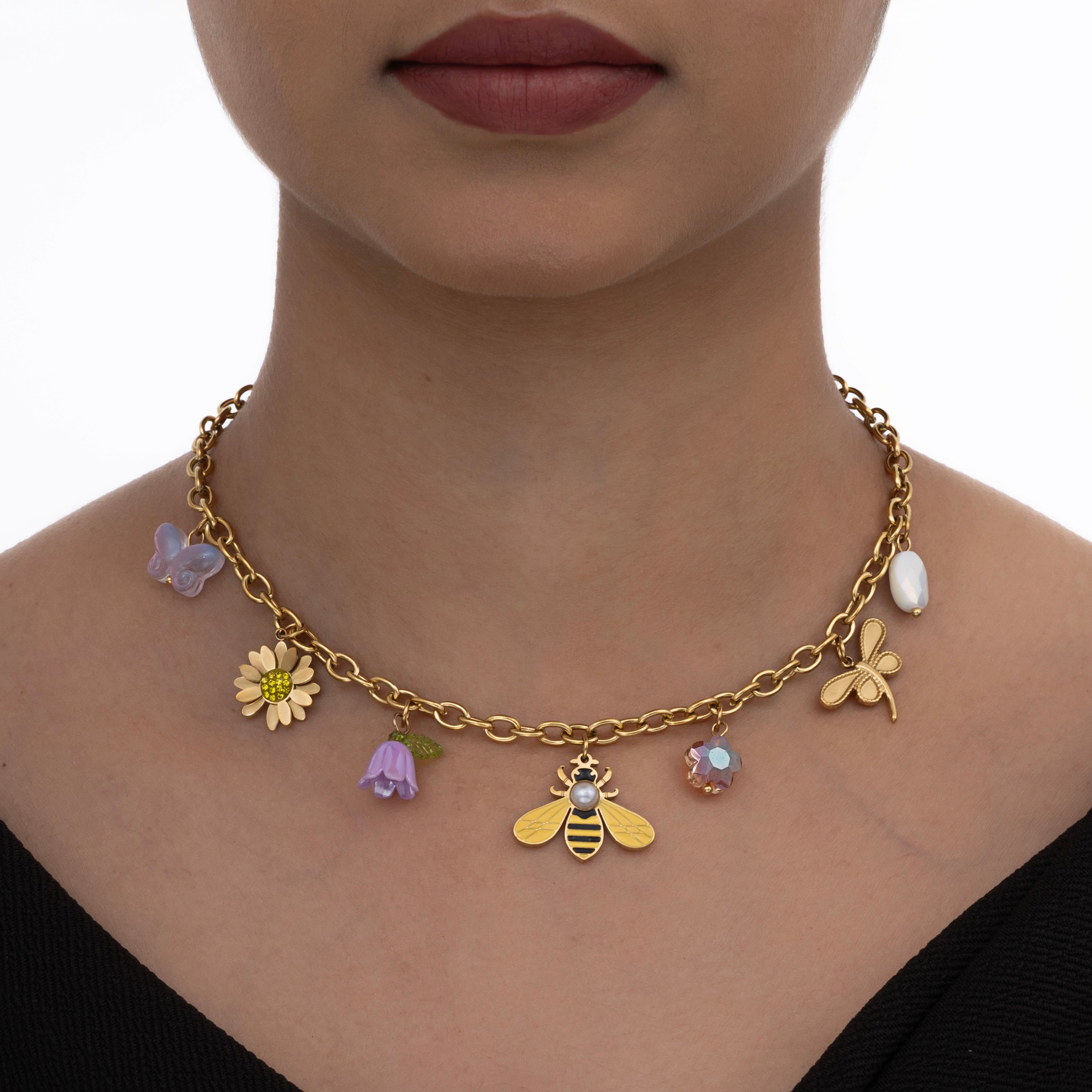Queen Bee Charm Necklace