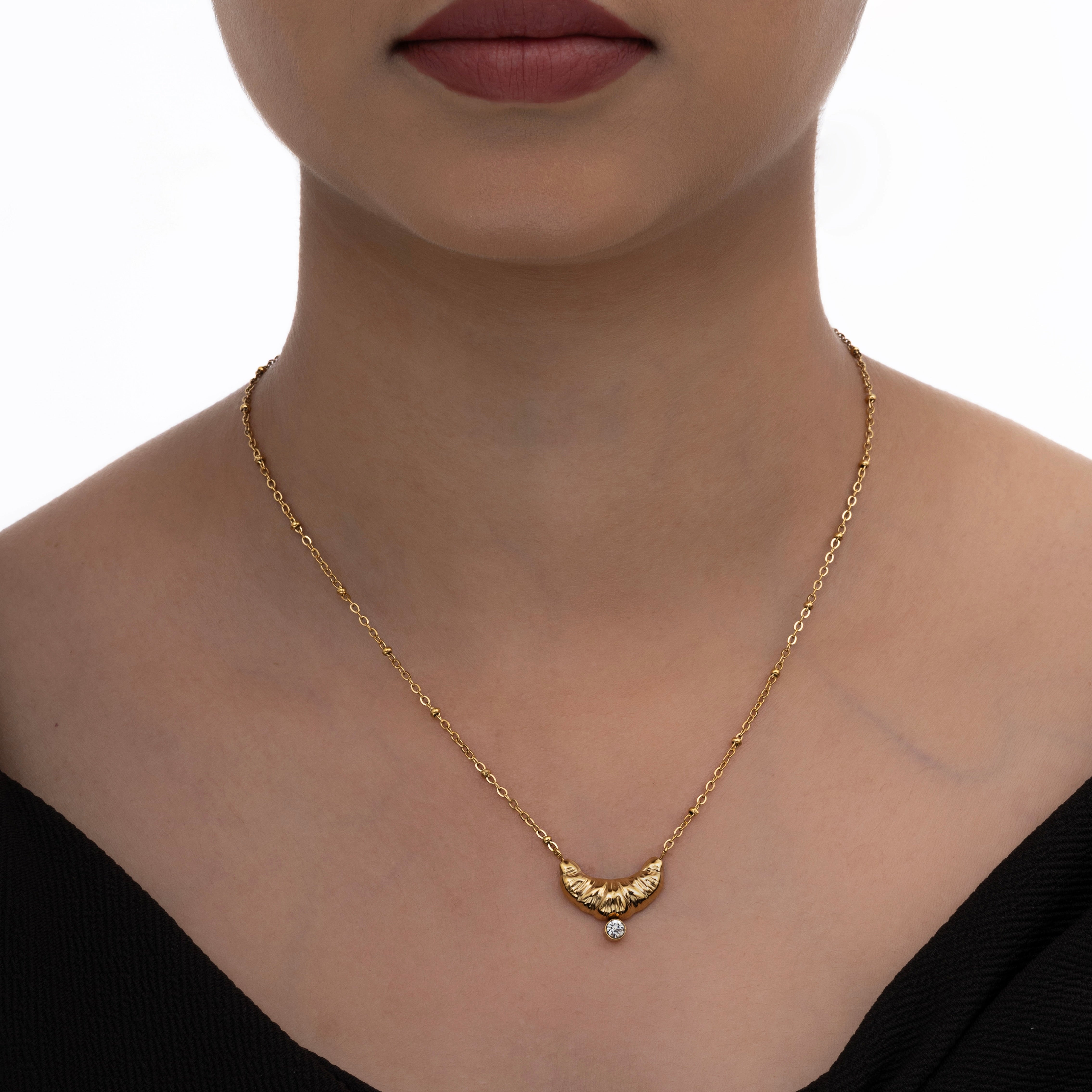 Croissant Style Necklace