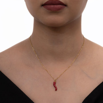Spicy Red Chili Necklace