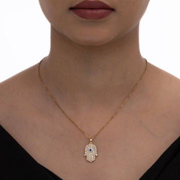 Hamsa Evil Eye Necklace
