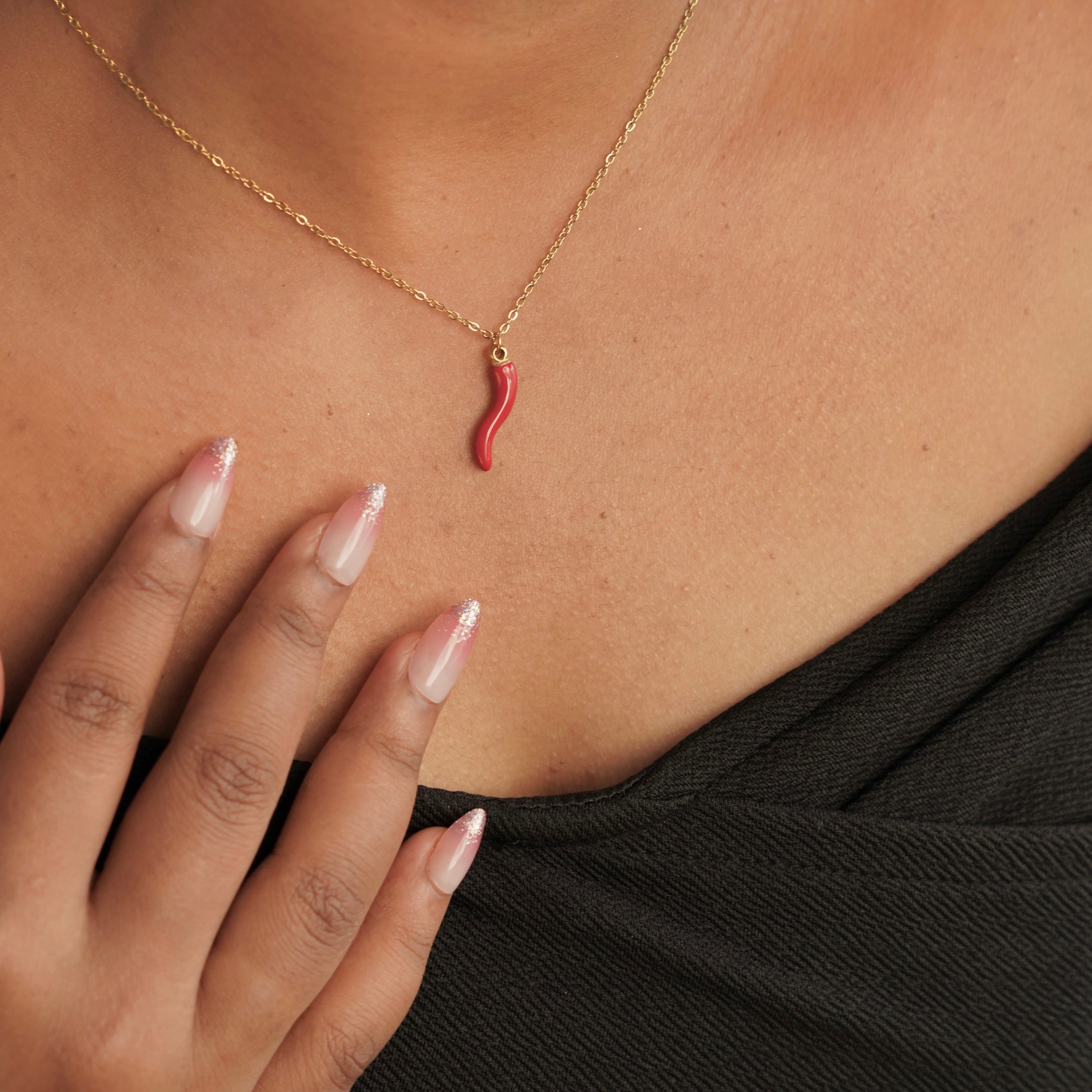 Spicy Red Chili Necklace