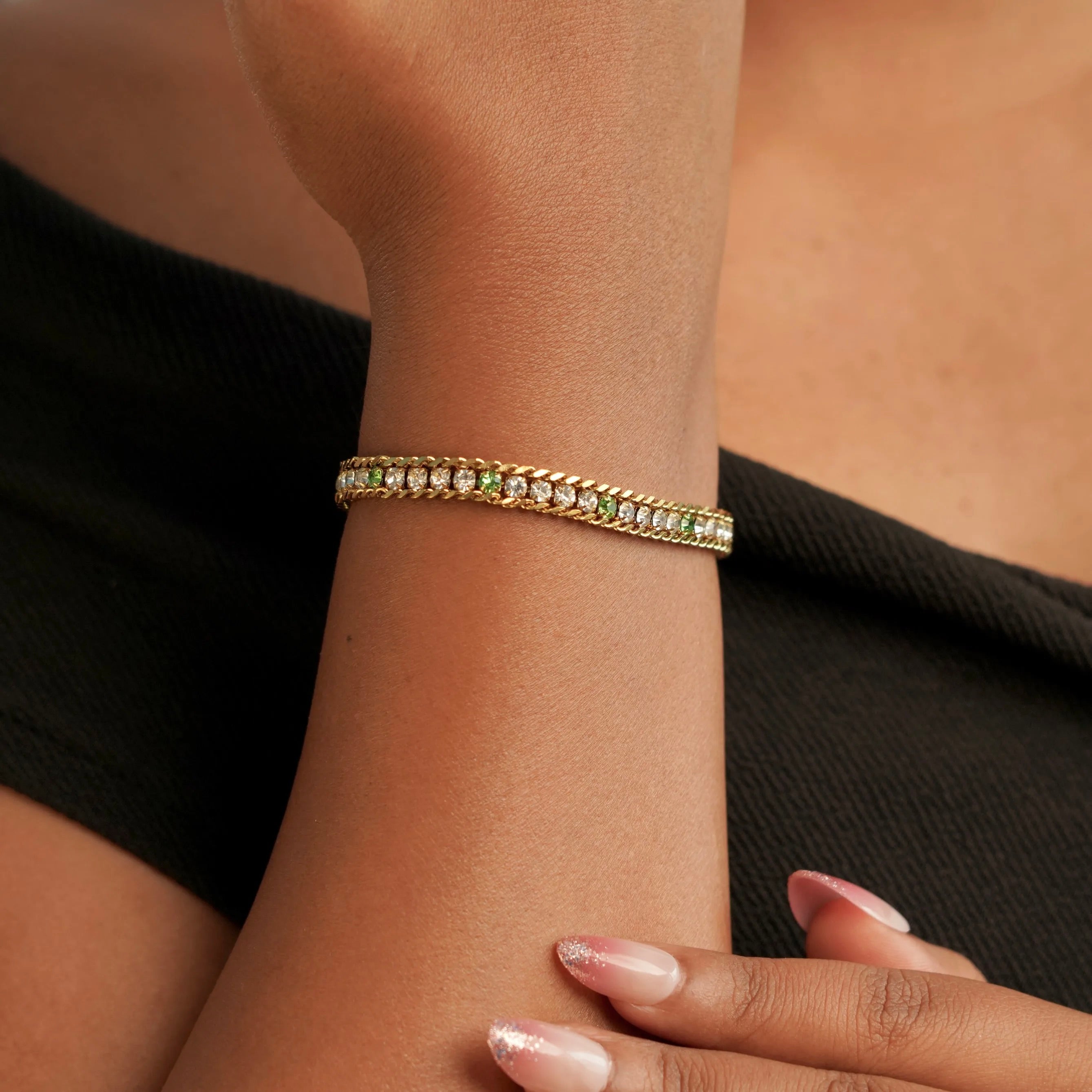 Green Mist Tennis Bracelet