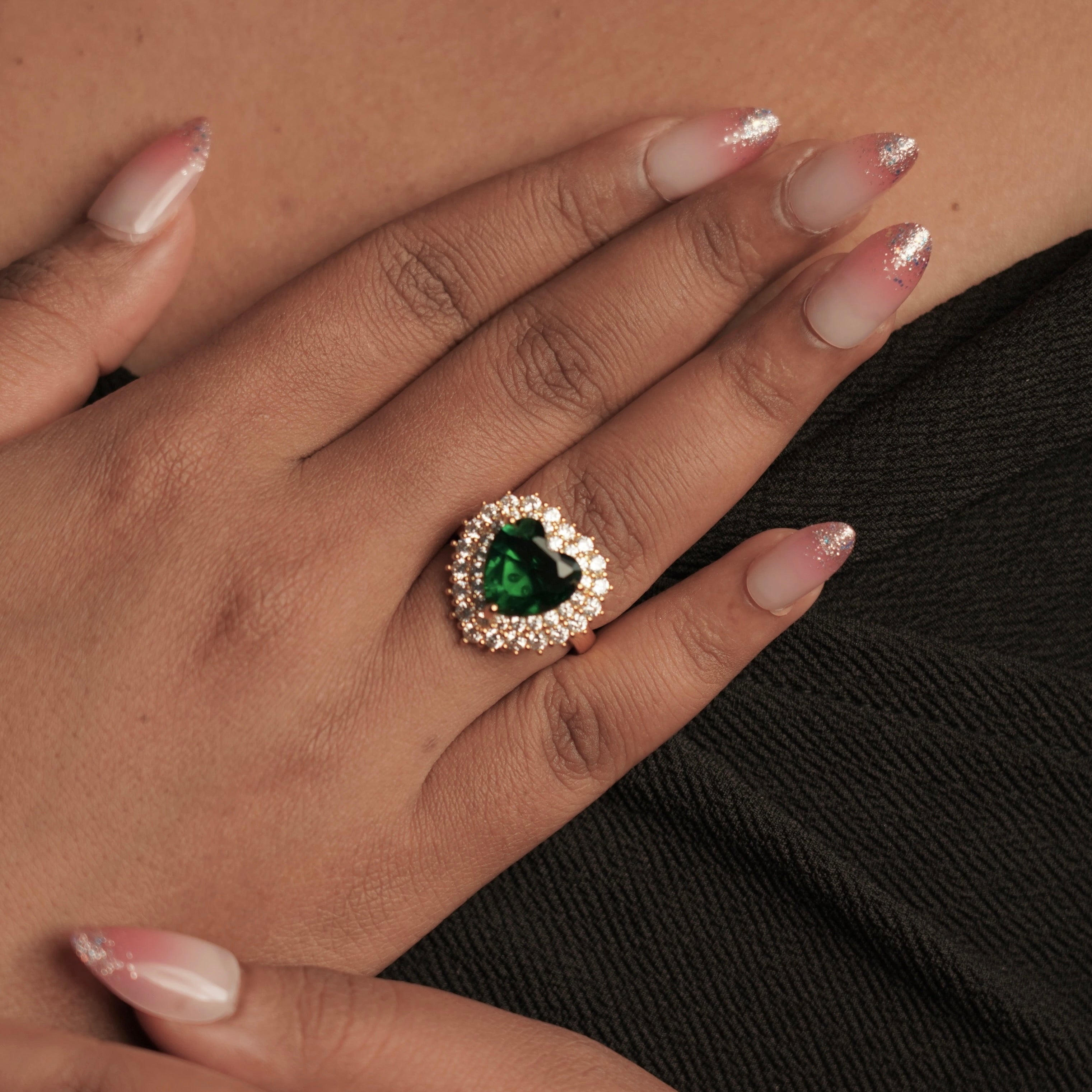 Emerald Love Ring