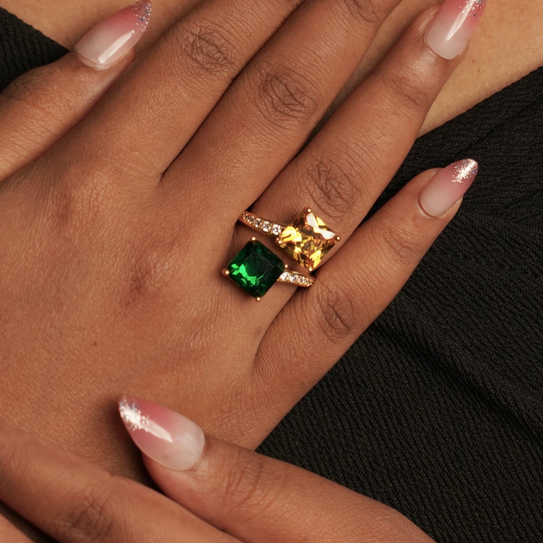 Emerald Flame Ring