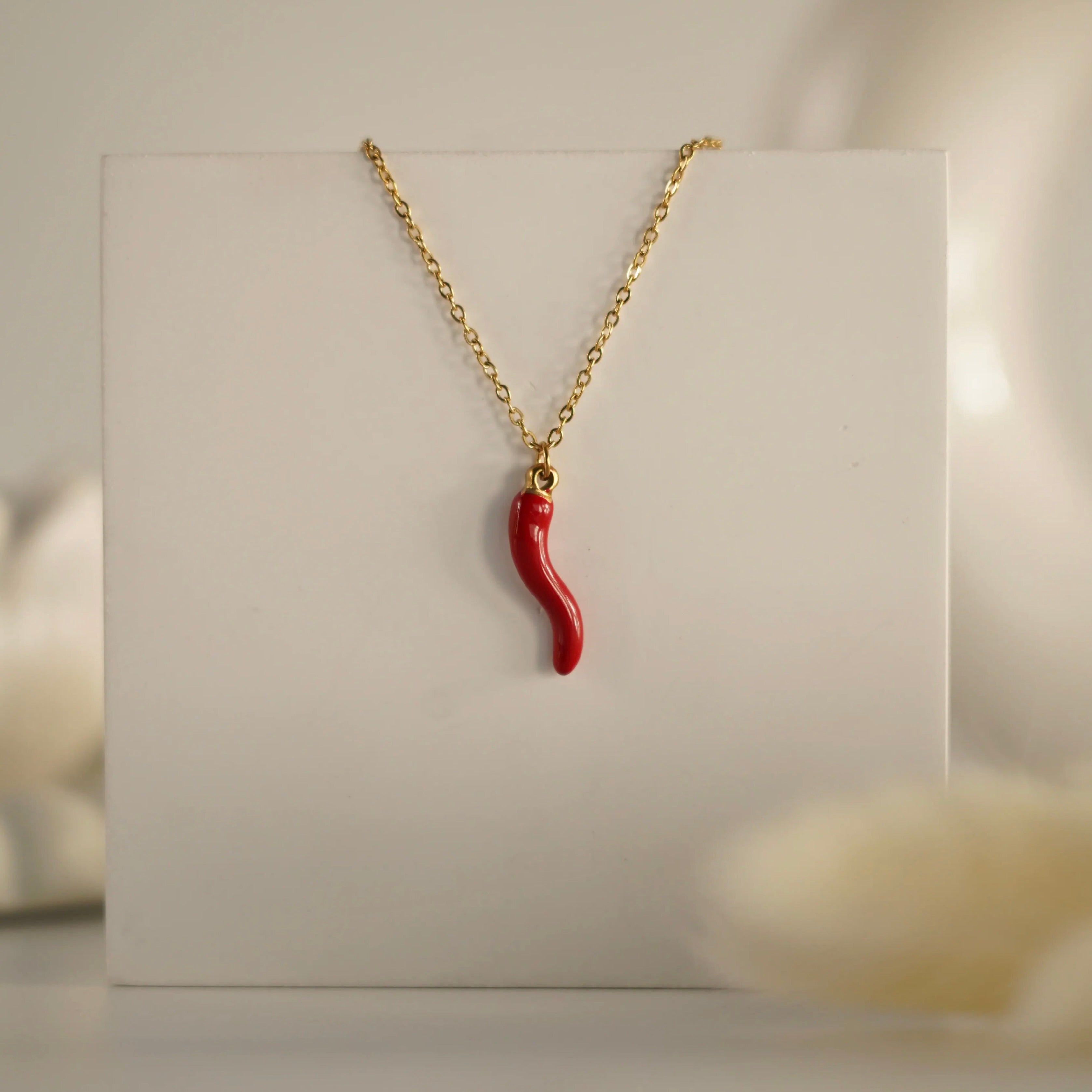 Spicy Red Chili Necklace