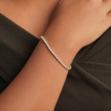 White Crystal Band Bracelet