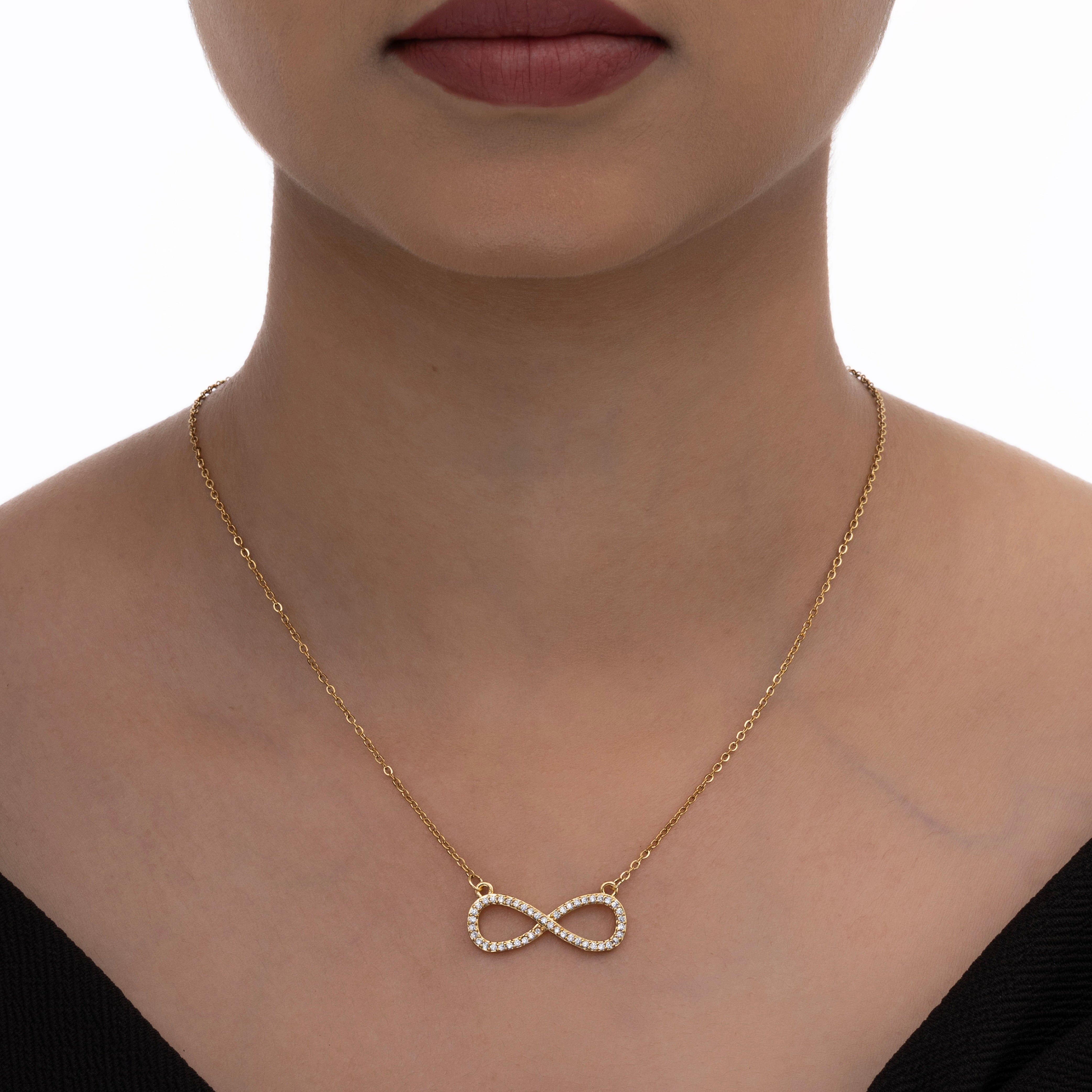 Studded Infinity Pendant