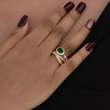 Emerald Majesty Layered Ring