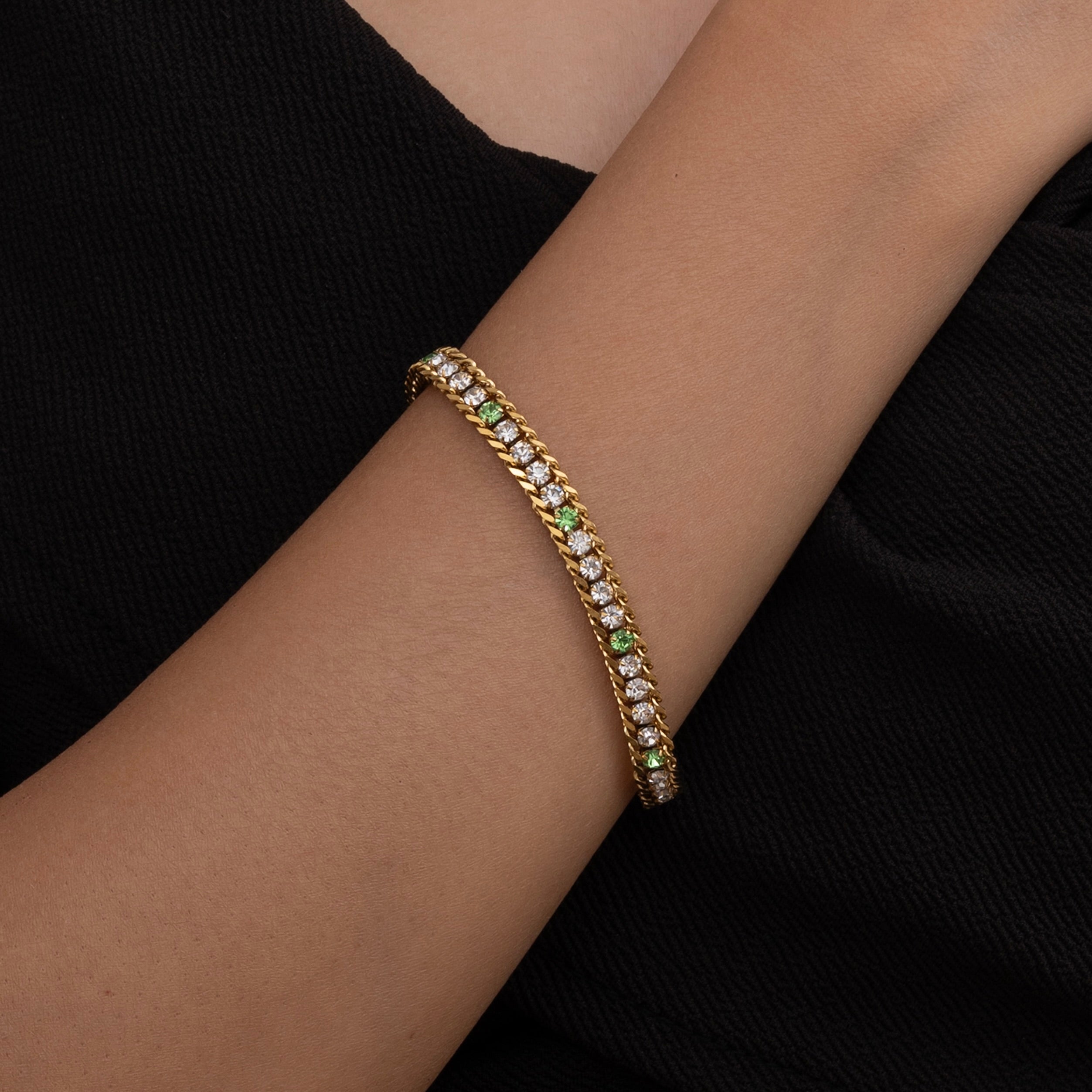 Green Mist Tennis Bracelet